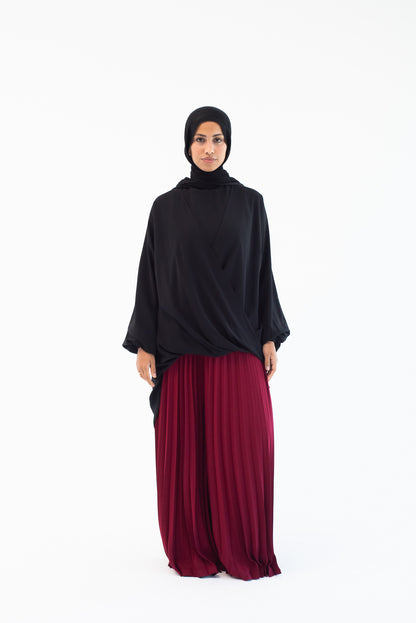 Pleated Pants - Burgundy