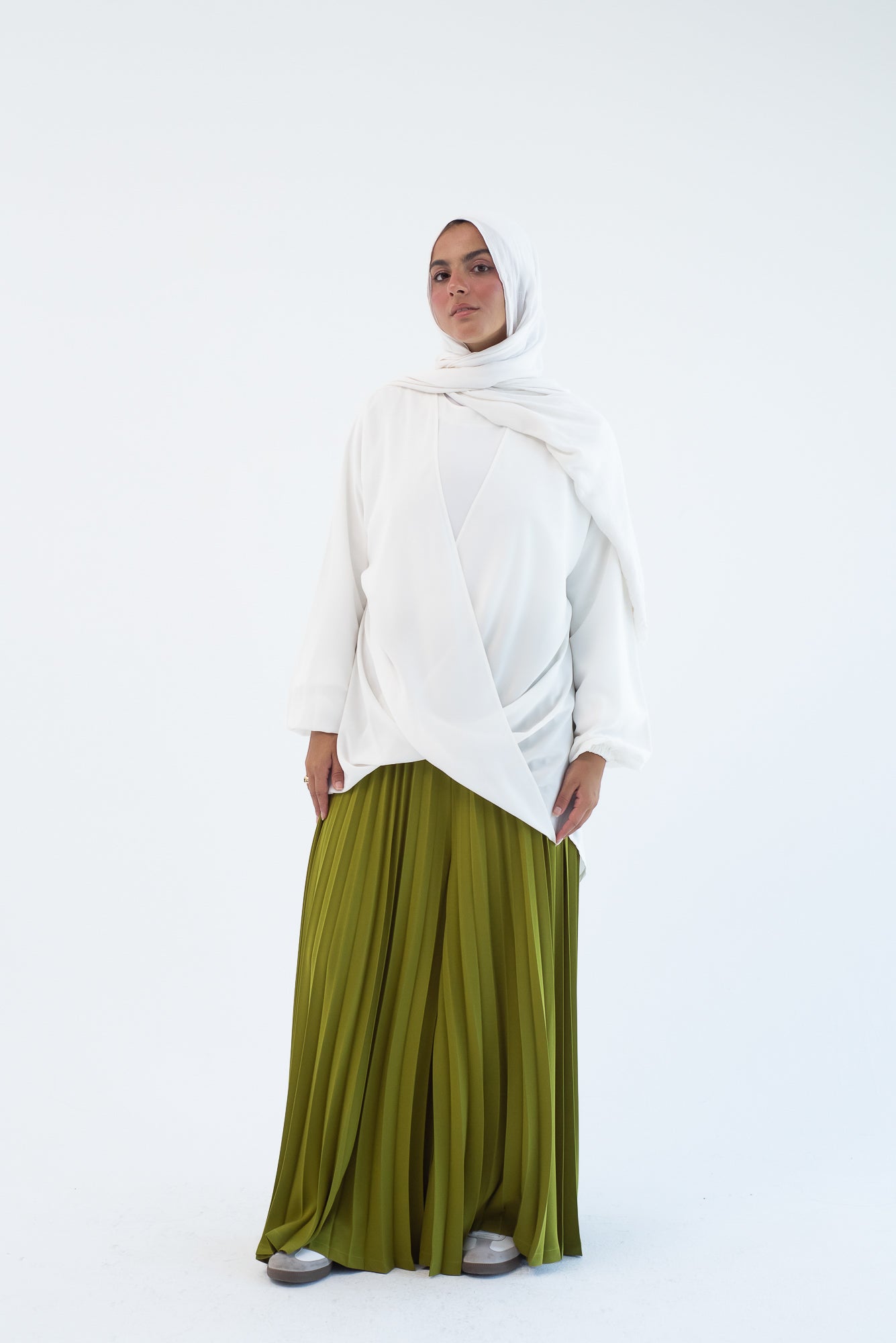 Pleated Pants - kiwi