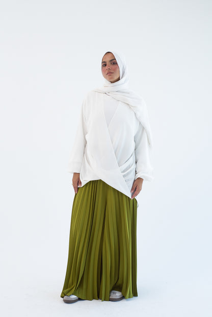 Pleated Pants - kiwi