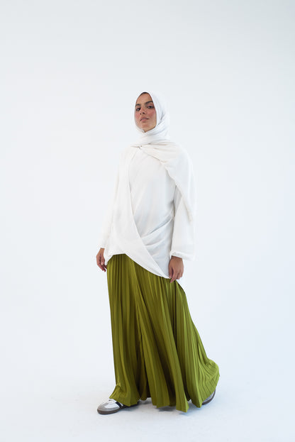 Pleated Pants - kiwi