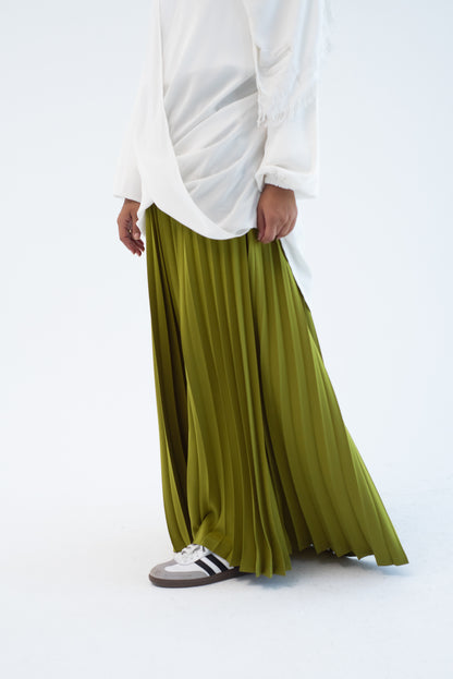 Pleated Pants - kiwi