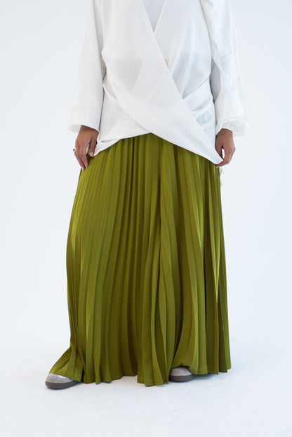 Pleated Pants - kiwi
