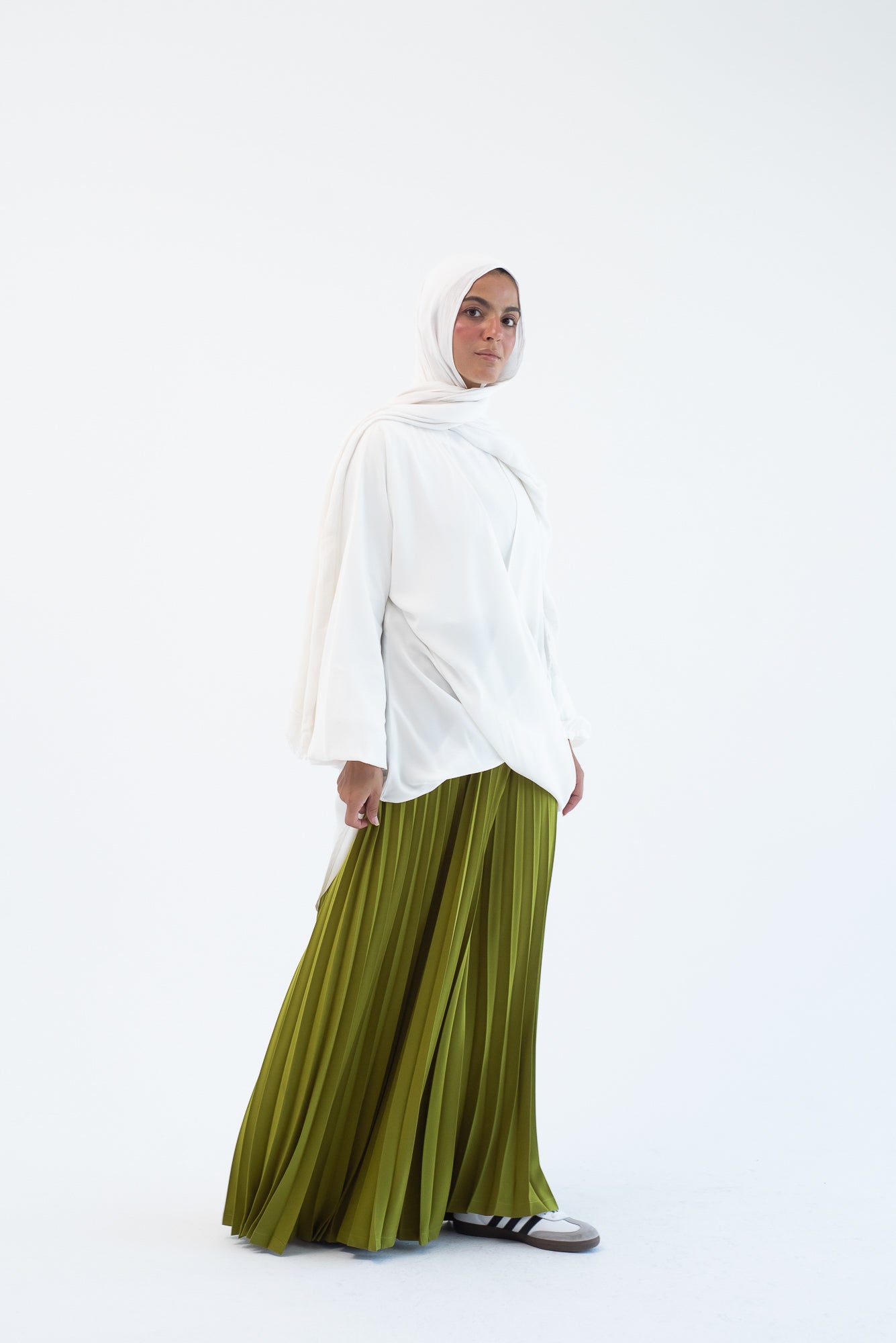 Pleated Pants - kiwi
