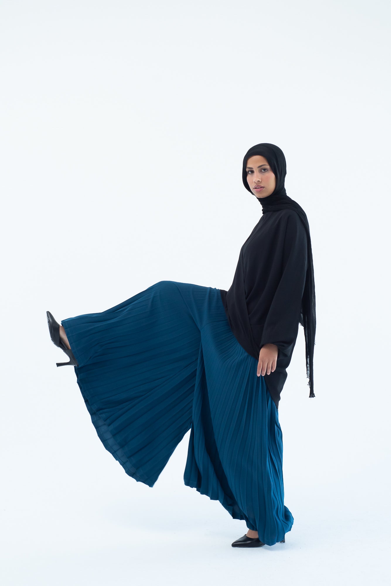 Pleated Pants - Teal