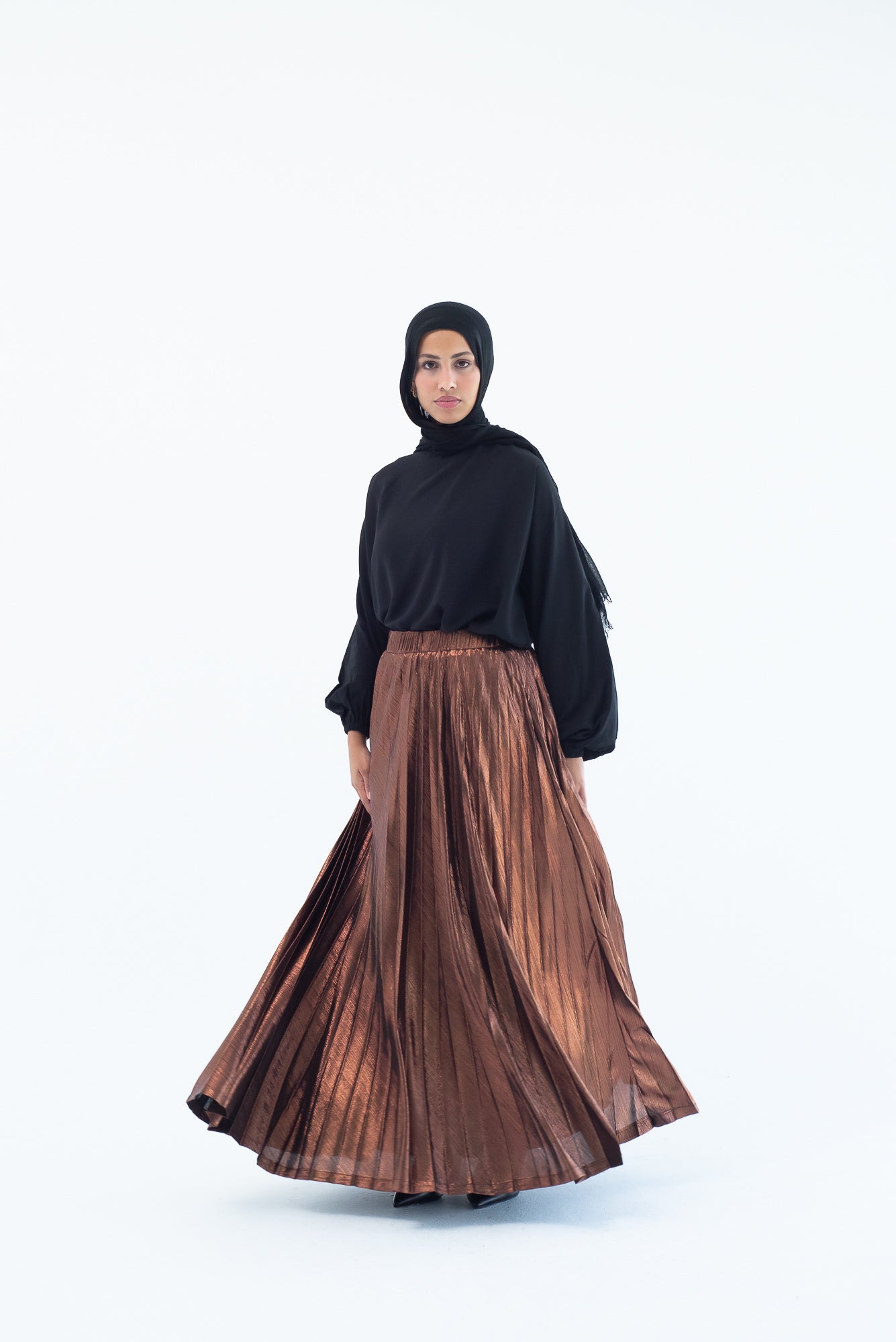 Shimmery Pleats Perfection - Copper