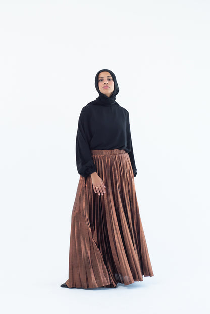 Shimmery Pleats Perfection - Copper
