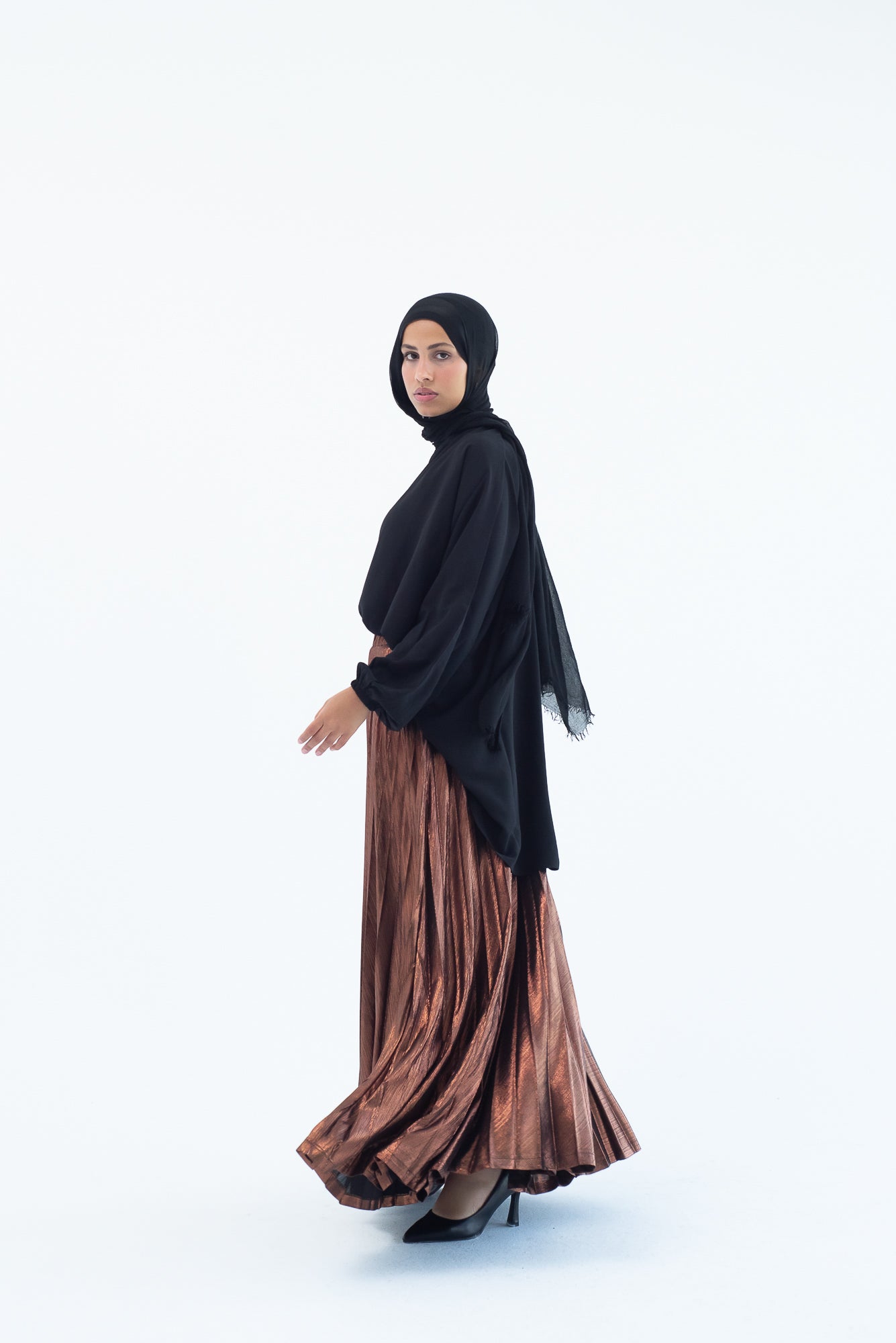 Shimmery Pleats Perfection - Copper