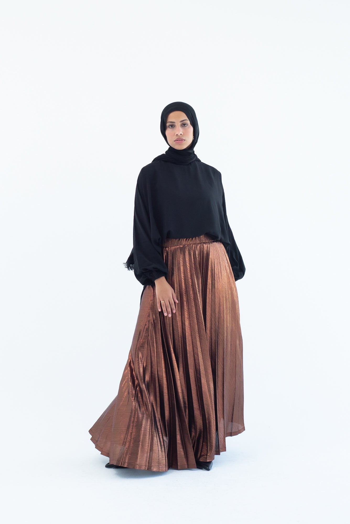 Shimmery Pleats Perfection - Copper