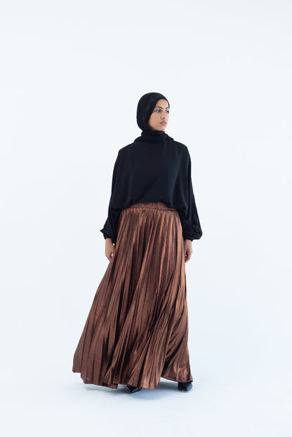 Shimmery Pleats Perfection - Copper
