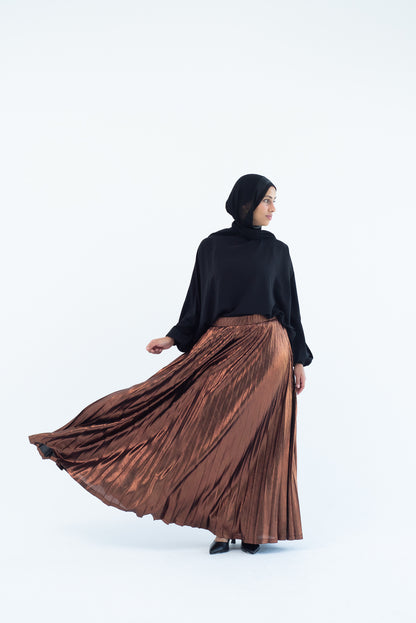 Shimmery Pleats Perfection - Copper