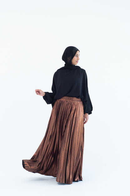 Shimmery Pleats Perfection - Copper