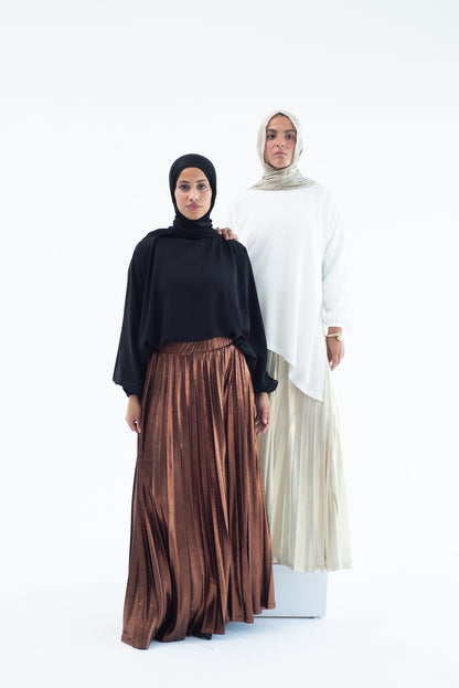 Shimmery Pleats Perfection - Copper