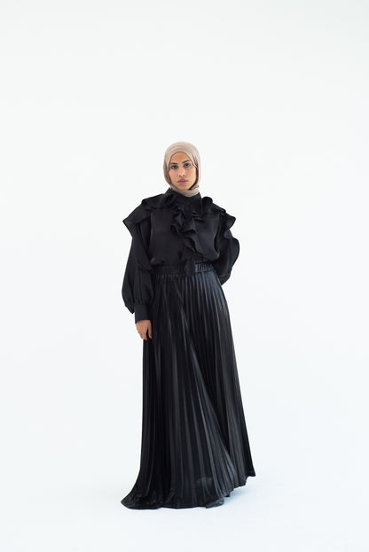 Shimmery Pleats Perfection - black