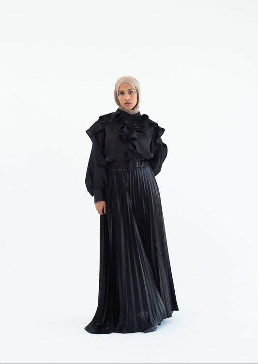 Shimmery Pleats Perfection - black
