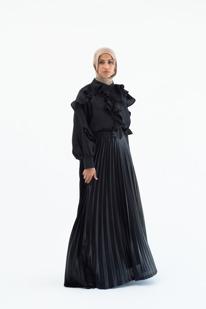 Shimmery Pleats Perfection - black