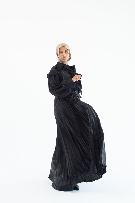 Shimmery Pleats Perfection - black
