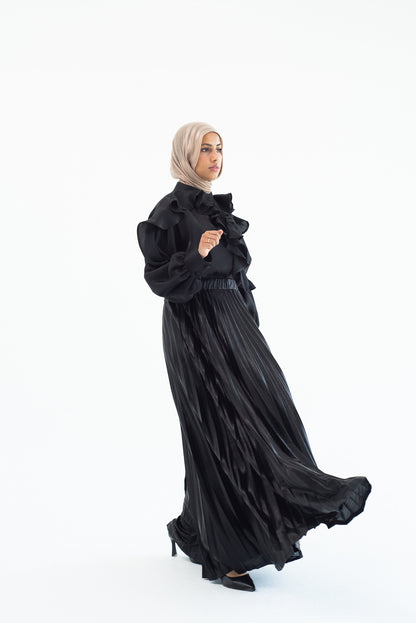 Shimmery Pleats Perfection - black