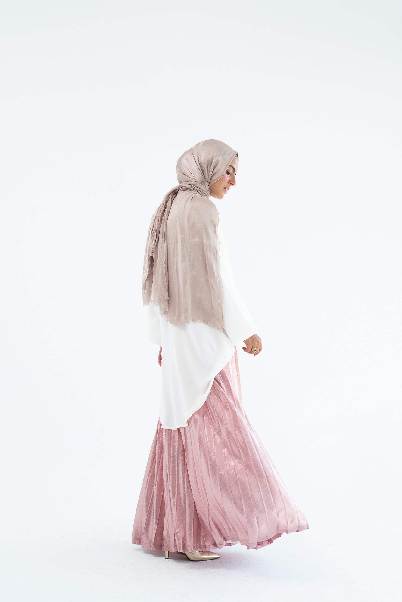Shimmery Pleats Perfection - Blush Pink