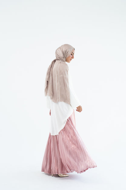 Shimmery Pleats Perfection - Blush Pink