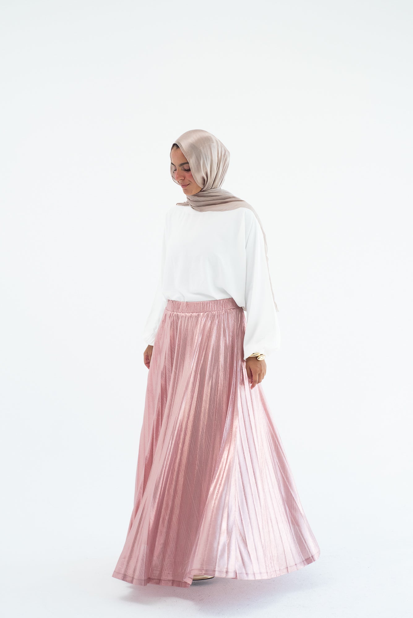 Shimmery Pleats Perfection - Blush Pink