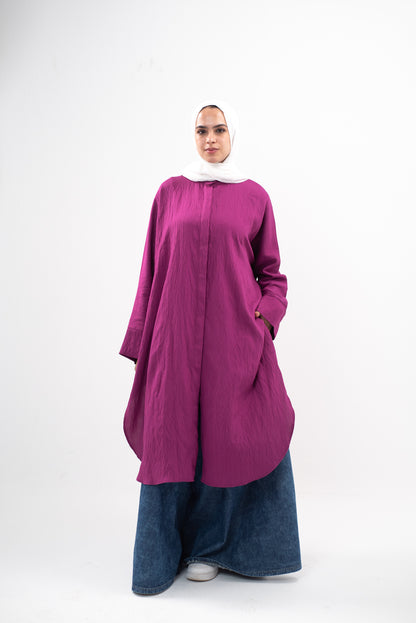 Casual Cascade - Burgundy Pink