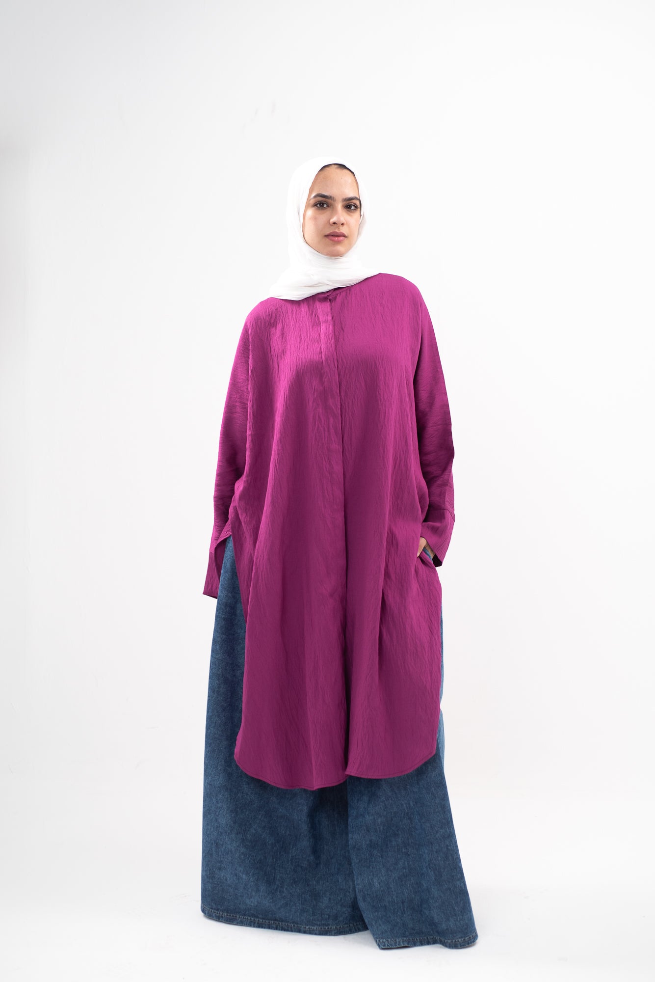 Casual Cascade - Burgundy Pink