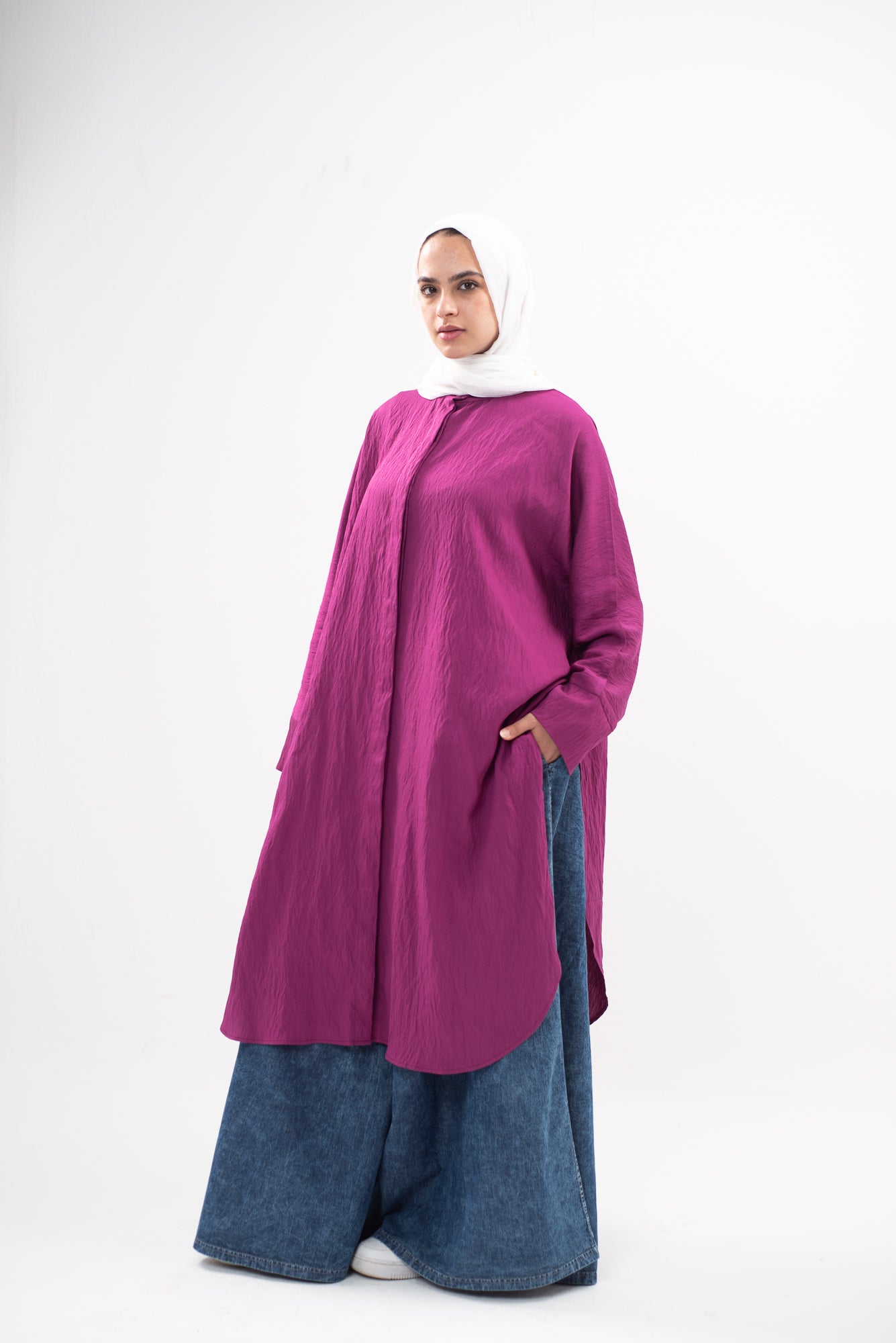 Casual Cascade - Burgundy Pink