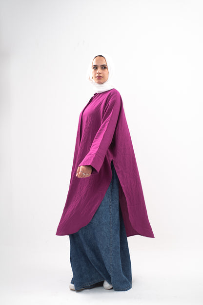 Casual Cascade - Burgundy Pink