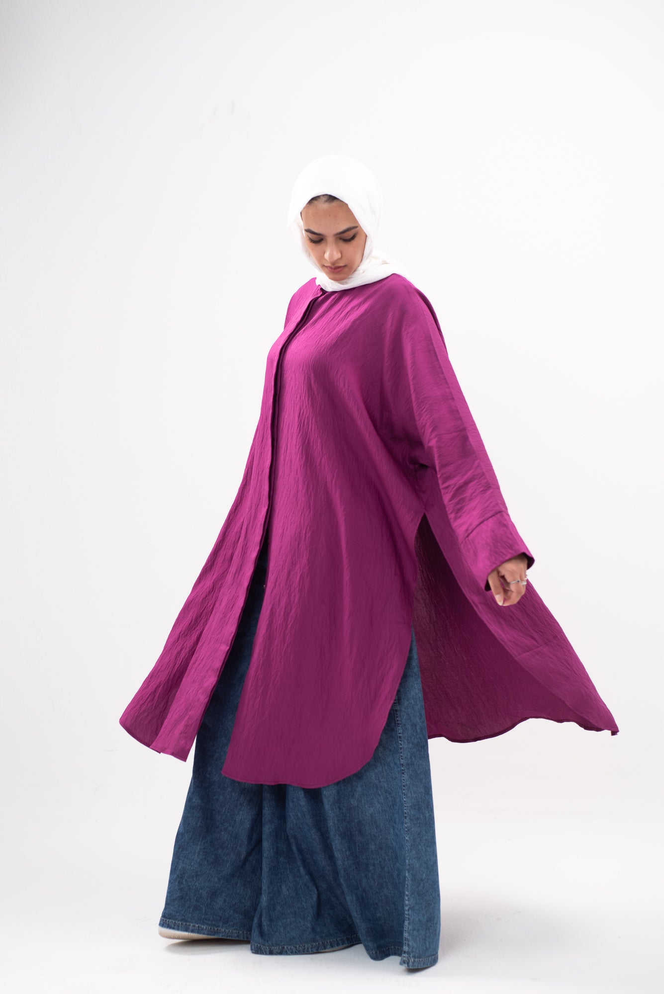 Casual Cascade - Burgundy Pink
