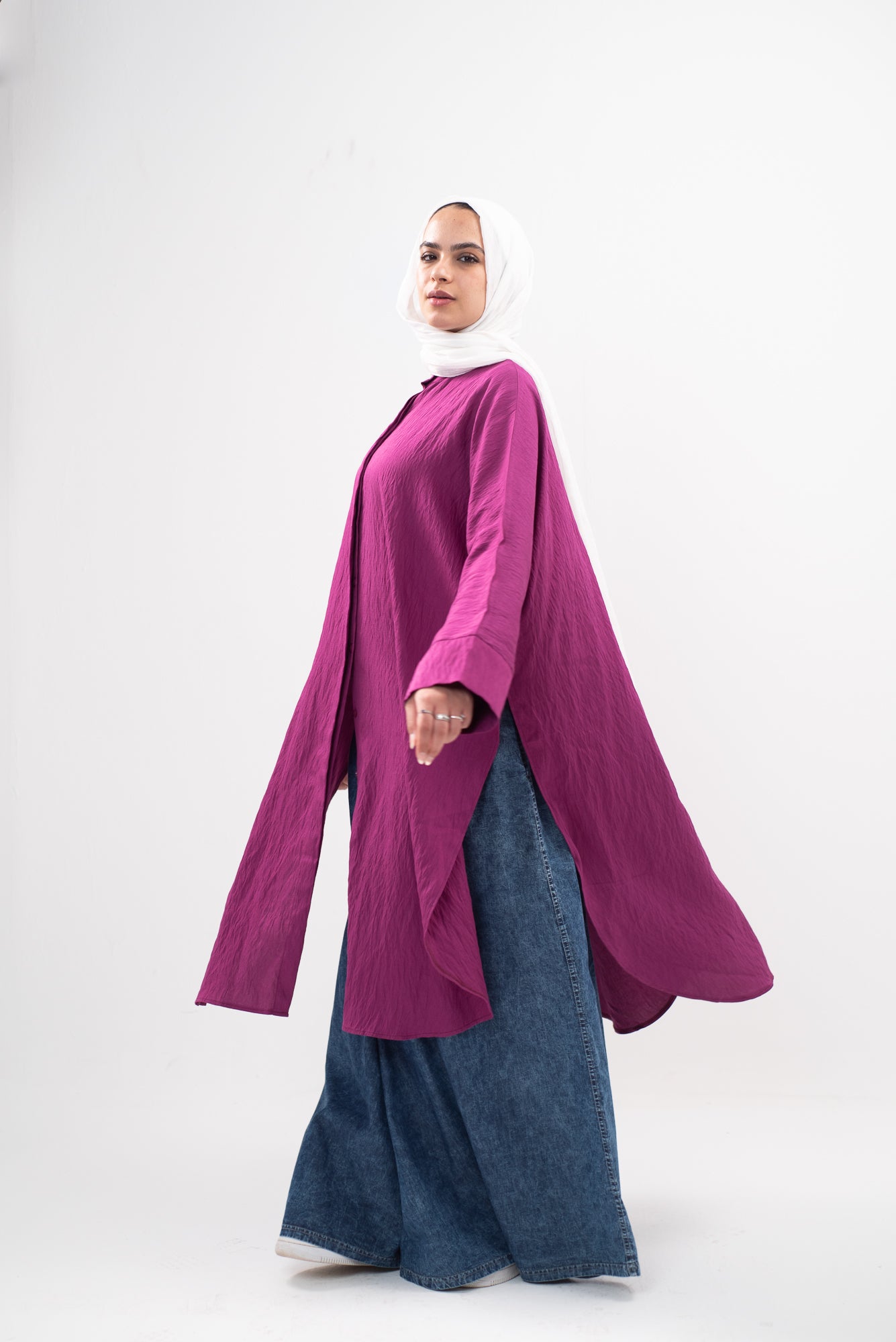 Casual Cascade - Burgundy Pink