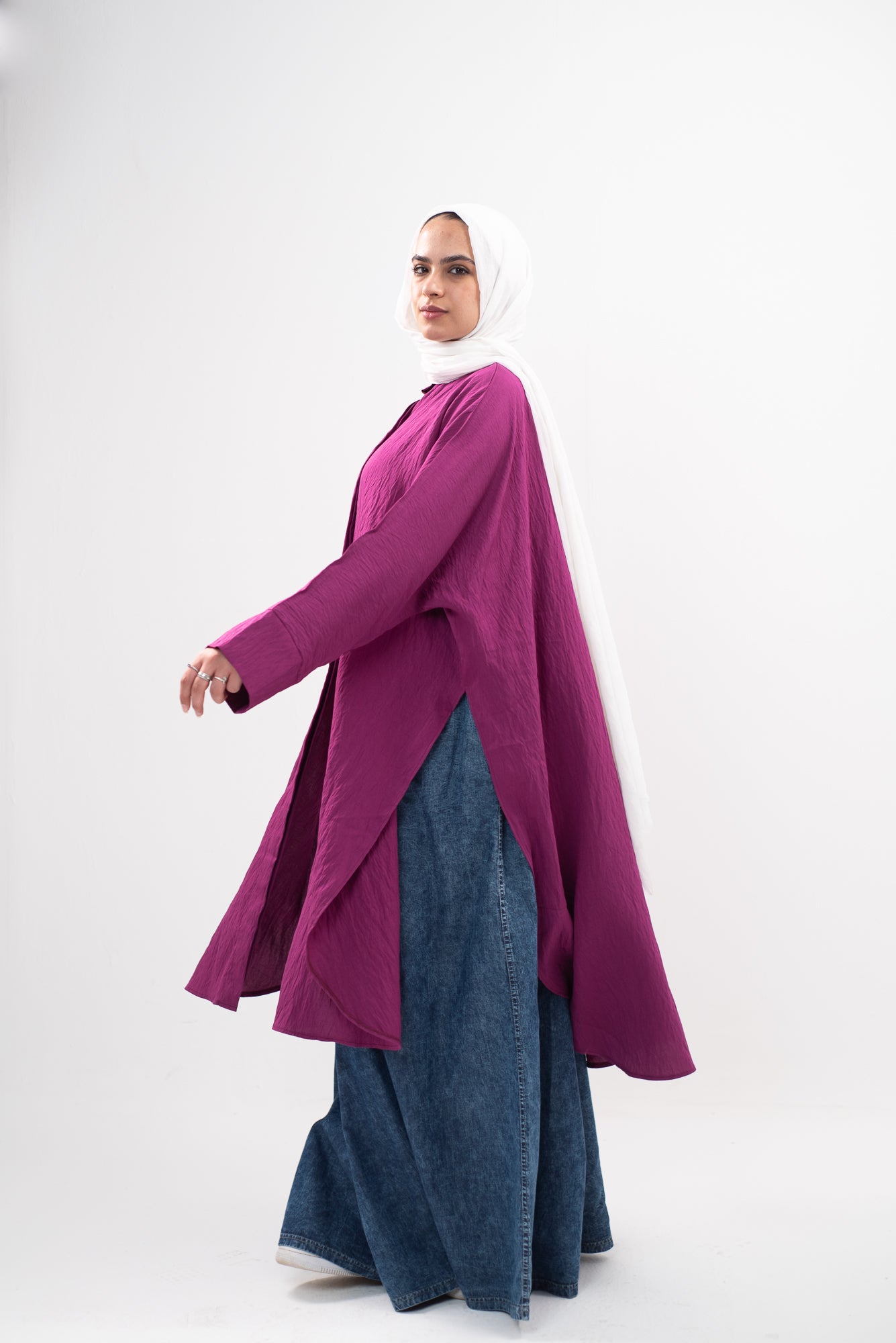 Casual Cascade - Burgundy Pink
