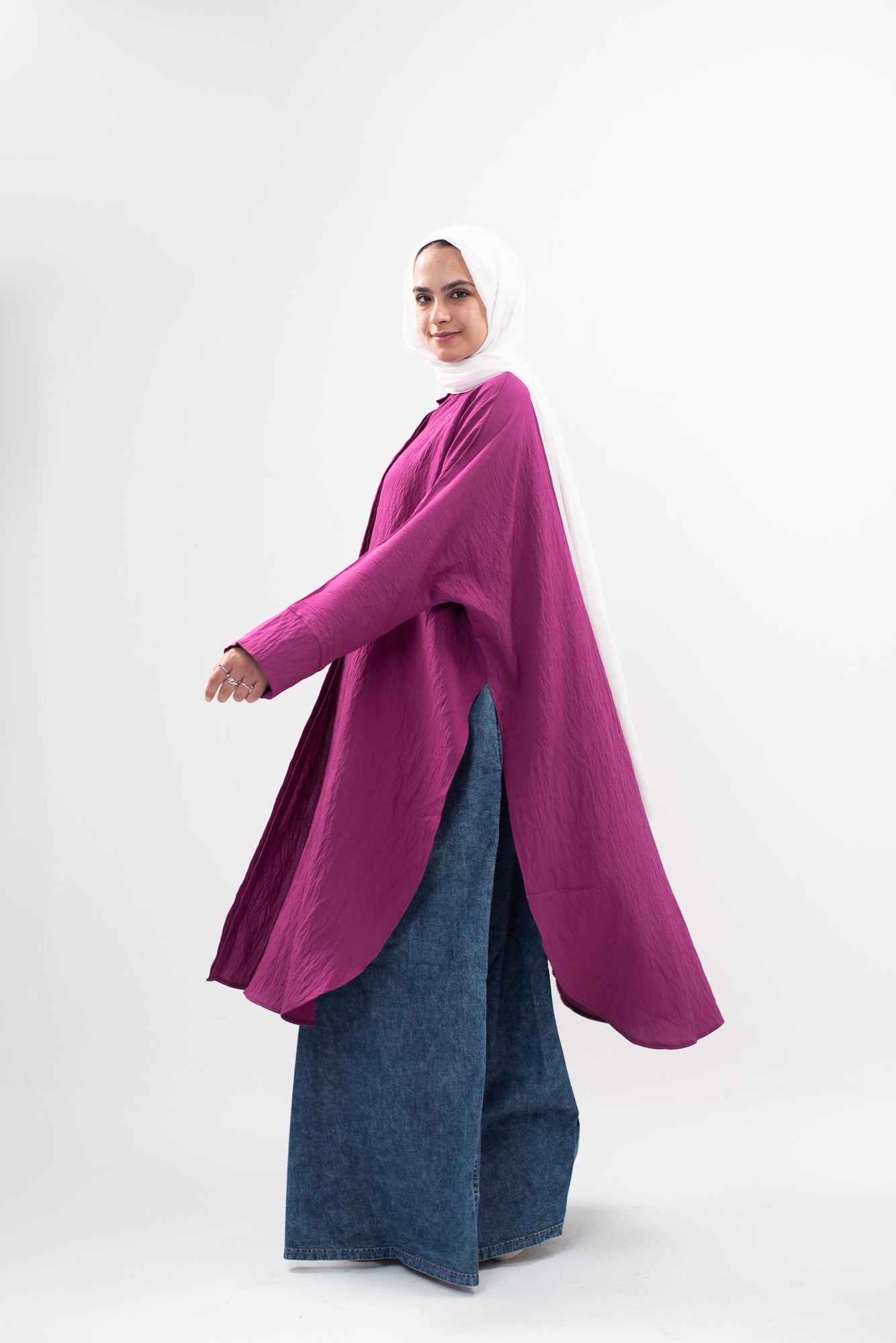 Casual Cascade - Burgundy Pink