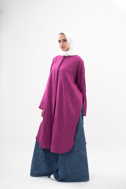Casual Cascade - Burgundy Pink