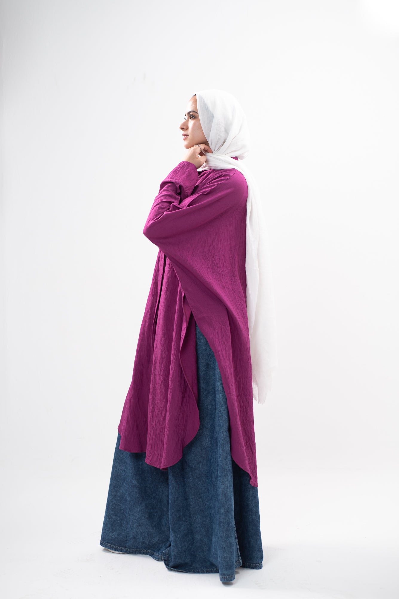 Casual Cascade - Burgundy Pink