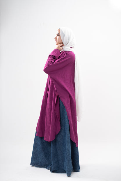 Casual Cascade - Burgundy Pink