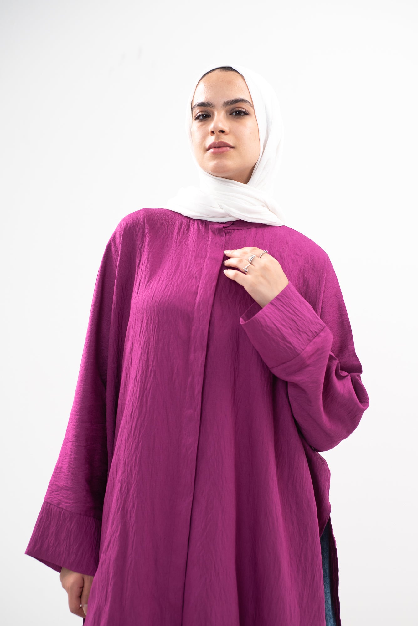 Casual Cascade - Burgundy Pink