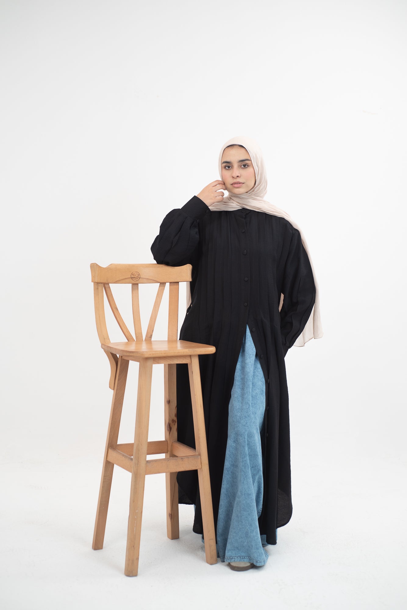 Feminine Flow linen shirt dress - Black