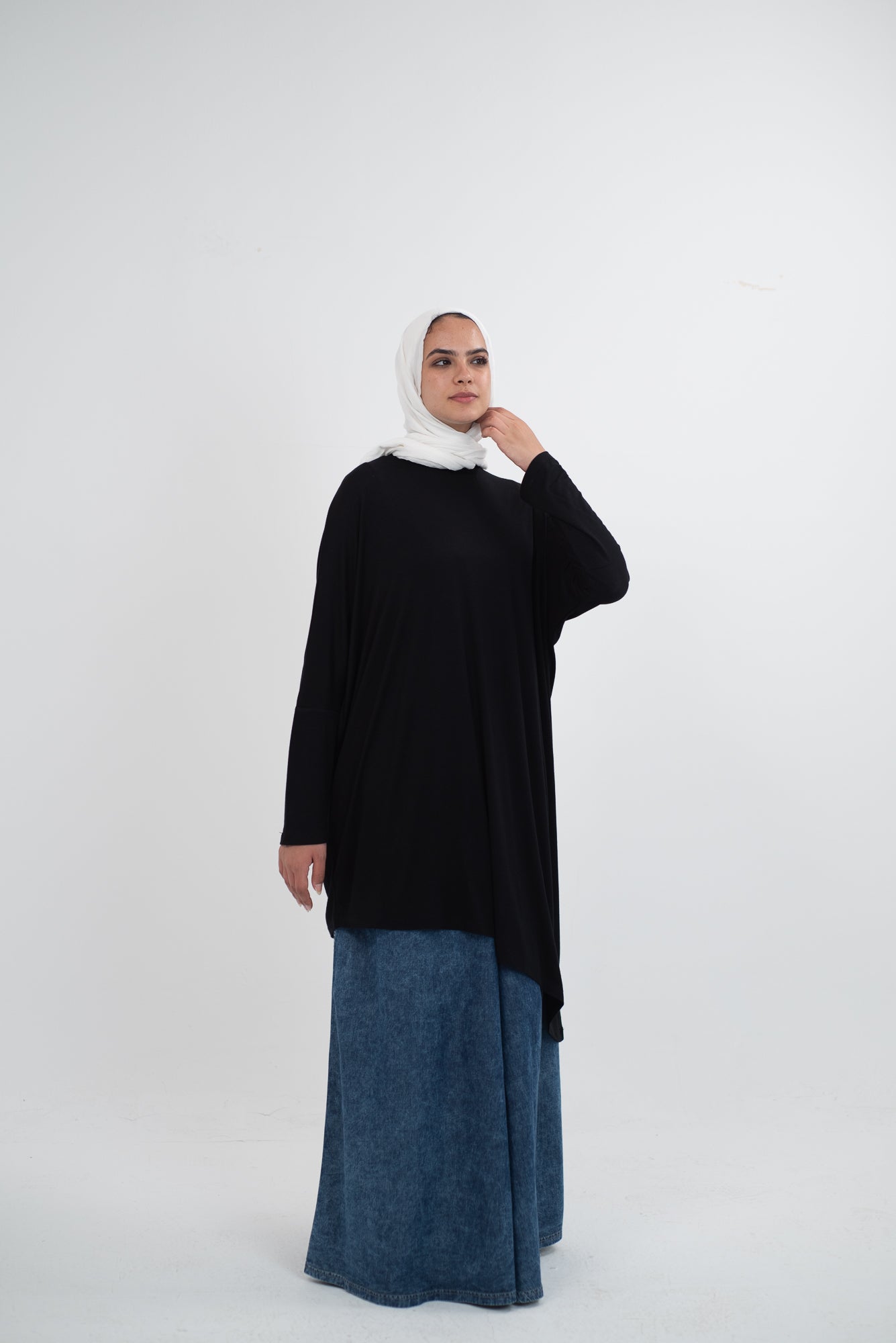 Breezy Bliss Long Shirt - Black