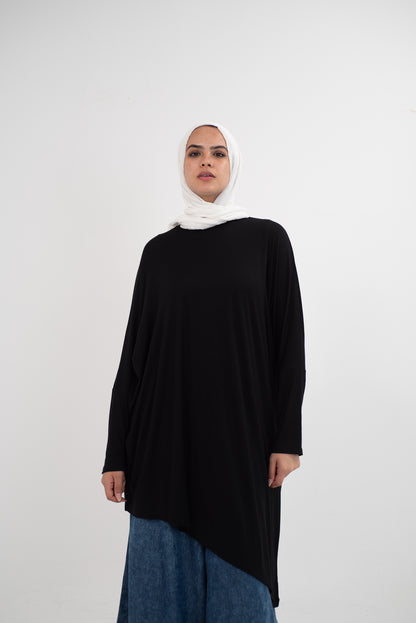 Breezy Bliss Long Shirt - Black