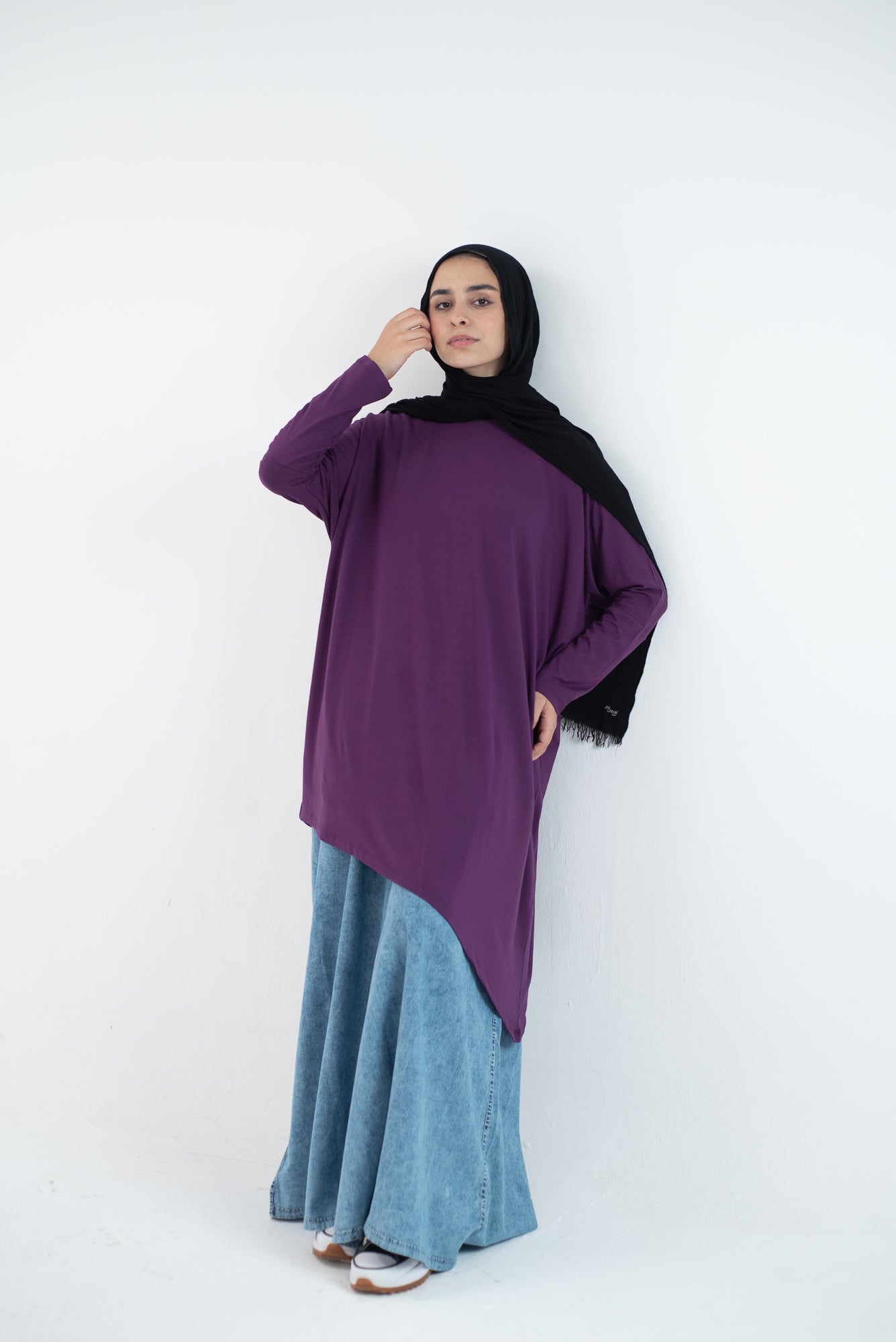 Breezy Bliss Long Shirt - Purple