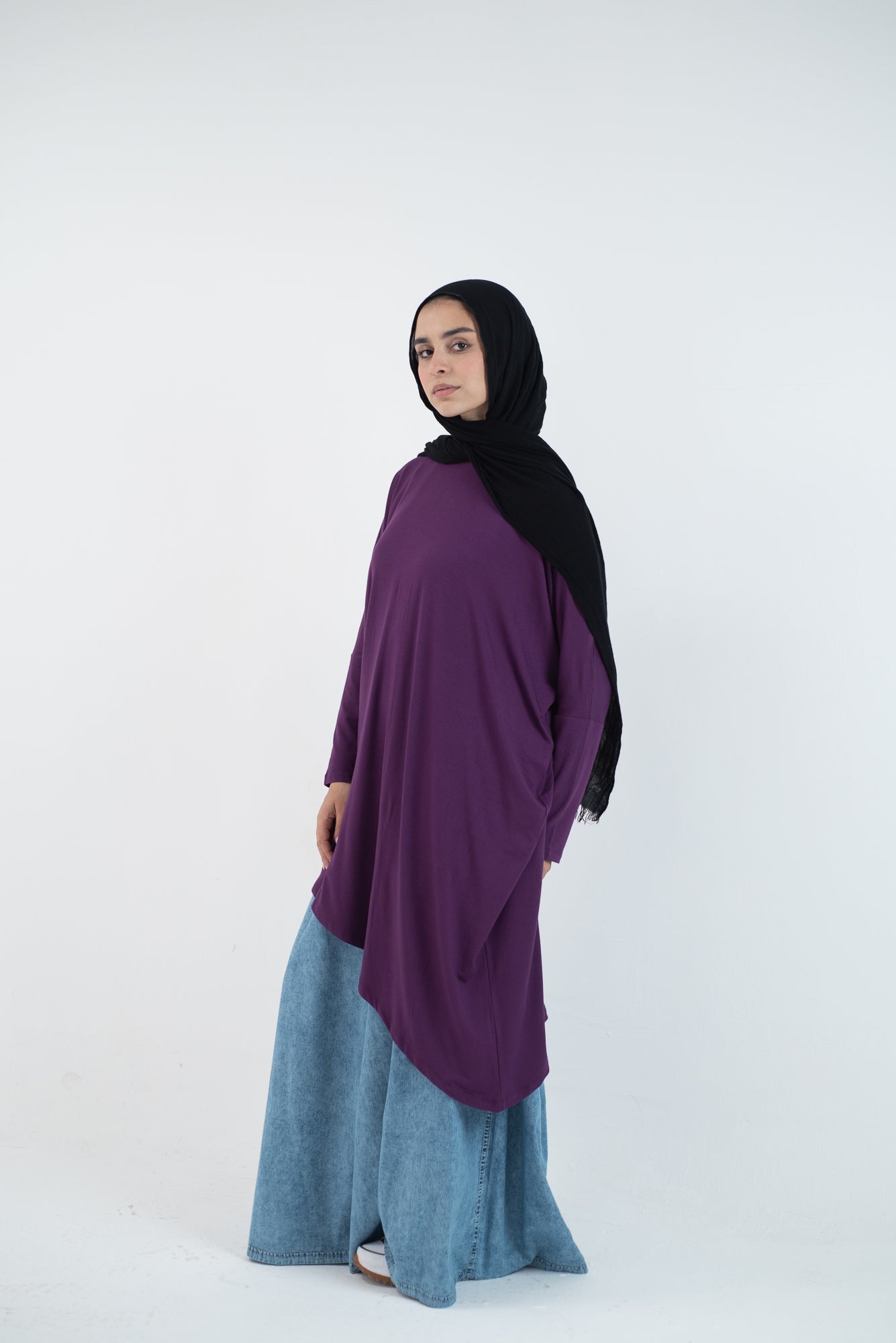 Breezy Bliss Long Shirt - Purple