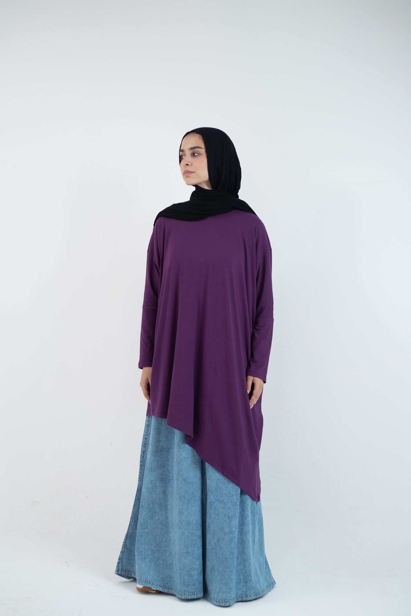 Breezy Bliss Long Shirt - Purple
