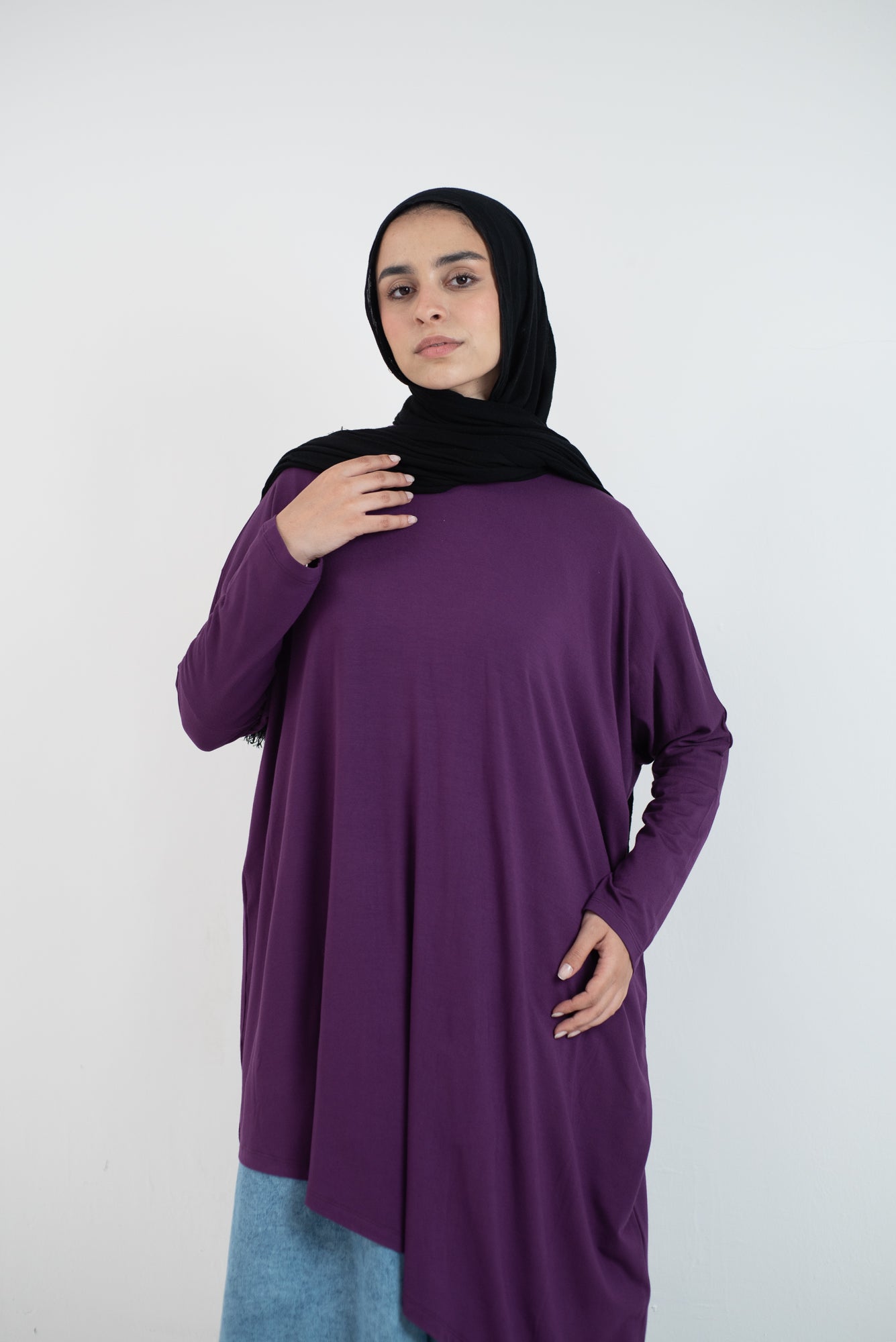 Breezy Bliss Long Shirt - Purple