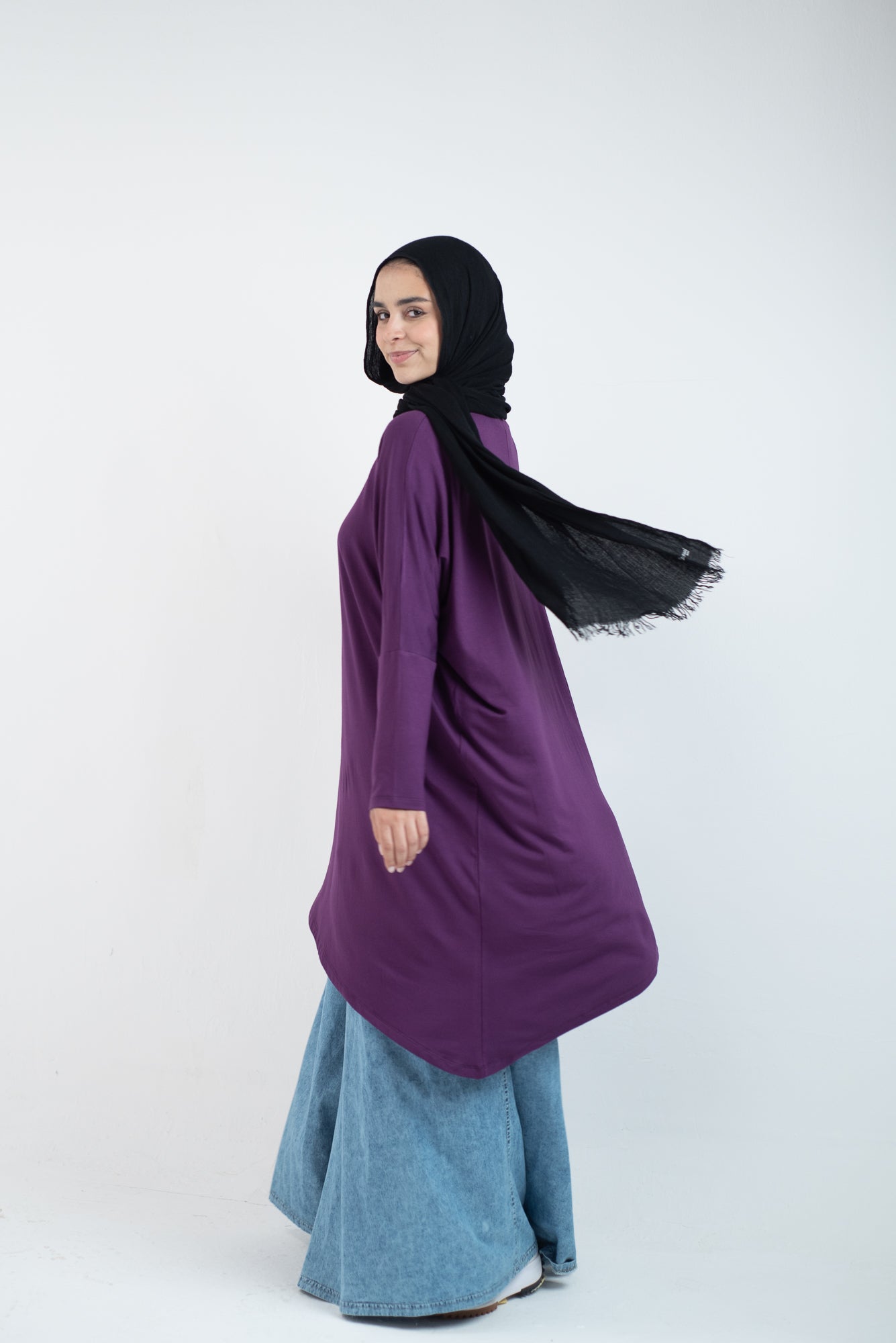 Breezy Bliss Long Shirt - Purple