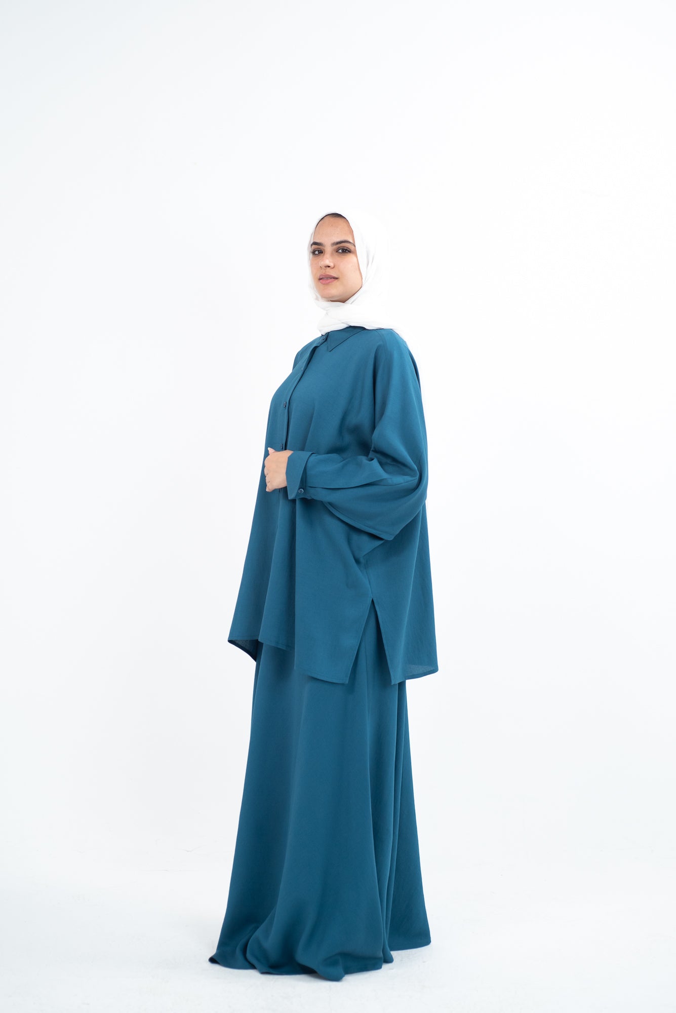 FLARE & FLOW LINEN SET - Teal