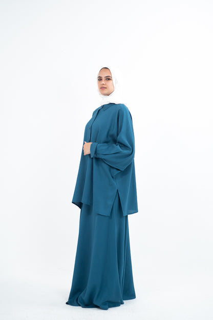 FLARE & FLOW LINEN SET - Teal