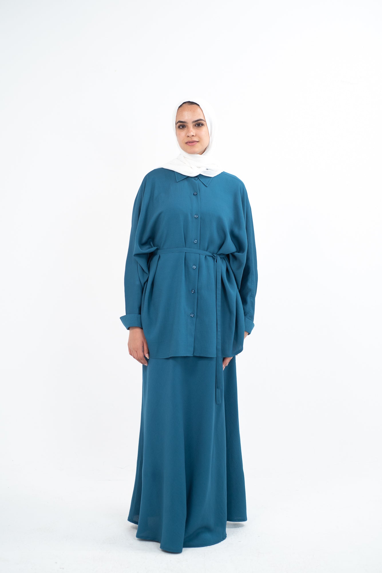 FLARE & FLOW LINEN SET - Teal