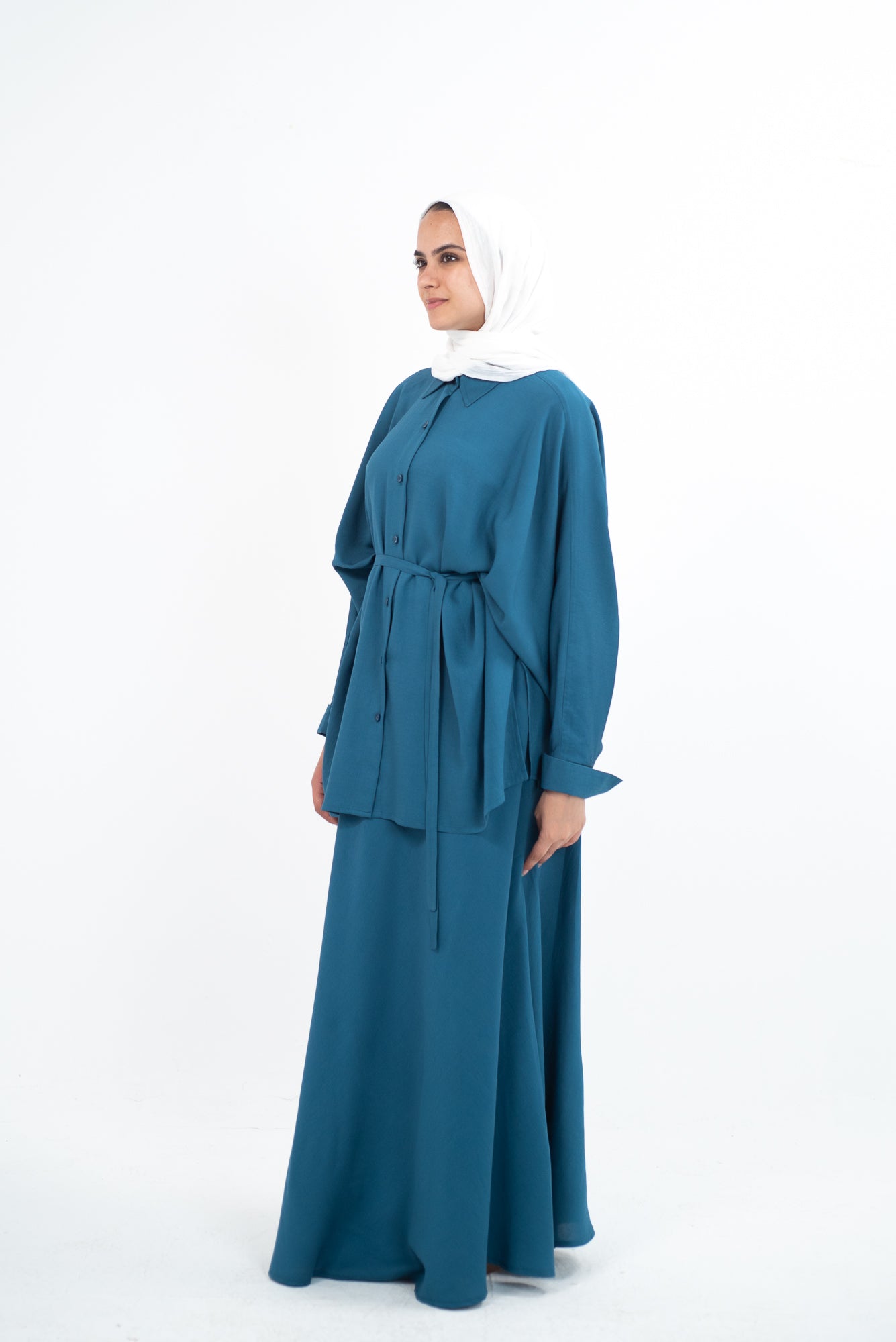 FLARE & FLOW LINEN SET - Teal