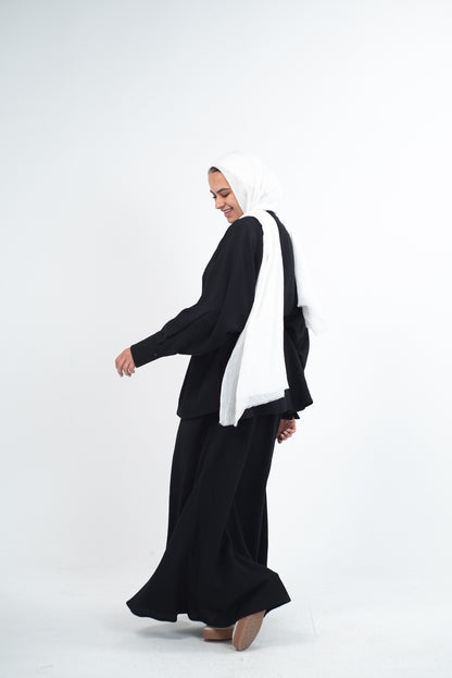 FLARE & FLOW LINEN SET - Black