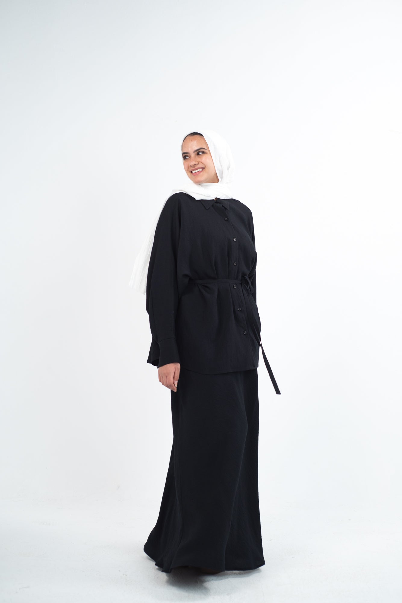 FLARE & FLOW LINEN SET - Black